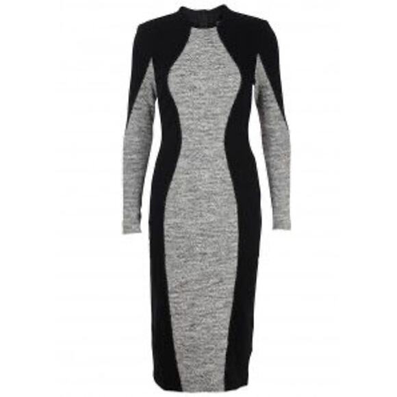 By Malene Birger Double Jersey Stretch Molky Dress Grey Melange XS / S - Picture 11 of 14